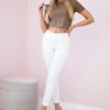 marka niezdefiniowana Colorful jeans with bow white
