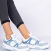 marka niezdefiniowana Denim sneakers with thick laces Luciana