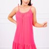marka niezdefiniowana Dress with thin straps pink neon