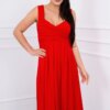 marka niezdefiniowana Dress with wide straps red