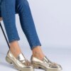 marka niezdefiniowana Gold classic oxford shoes with tassels Esitta