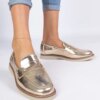 marka niezdefiniowana Gold classic women's loafers Merisa