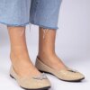 marka niezdefiniowana Gold glitter ballet flats with butterfly Denny