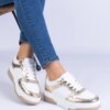 marka niezdefiniowana Gold sneakers with a thick sole Undina