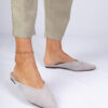 marka niezdefiniowana Gray elegant slides made of eco-suede Sarium