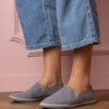 marka niezdefiniowana Gray women's slip-on sneakers Kendi