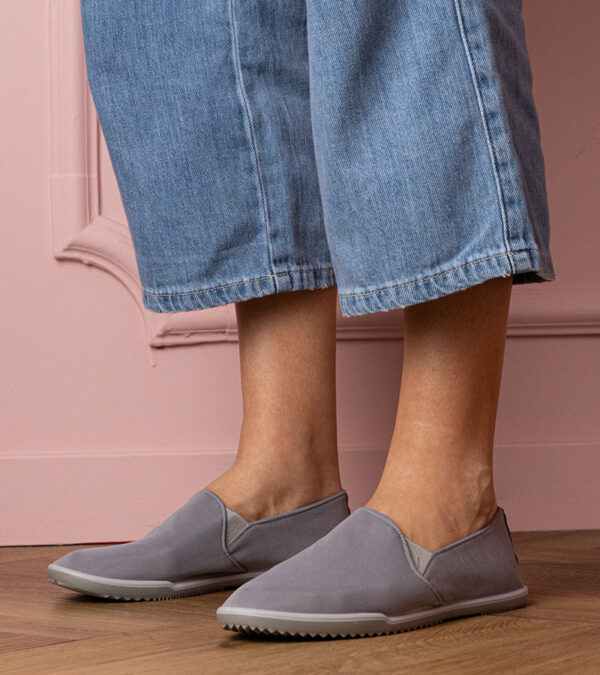 marka niezdefiniowana Gray women's slip-on sneakers Kendi