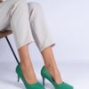 marka niezdefiniowana Green classic eco-leather pumps Mikolada
