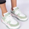 marka niezdefiniowana Green sneakers with thick laces Luciana