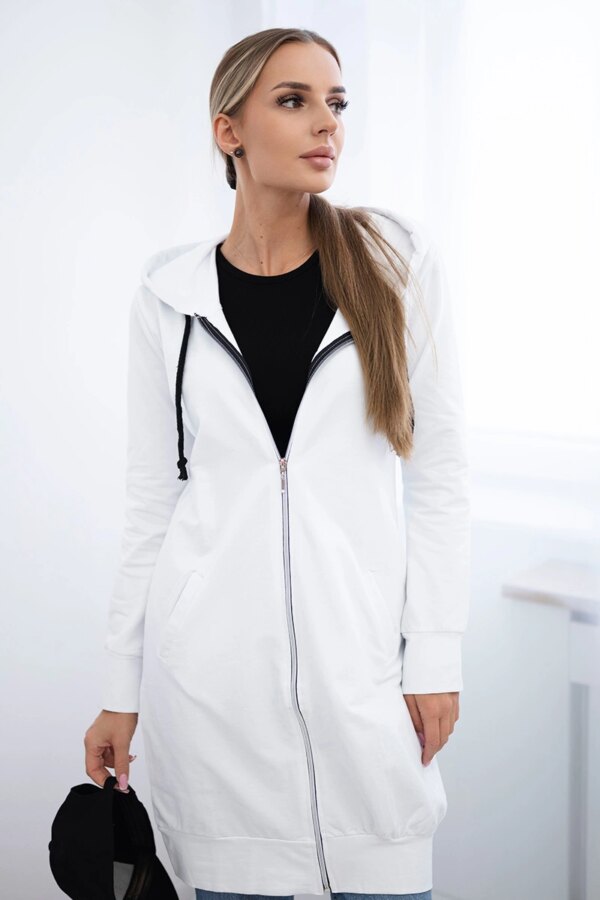 marka niezdefiniowana Hooded dress with a hood white