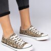 marka niezdefiniowana Leopard print classic women's sneakers Menfis