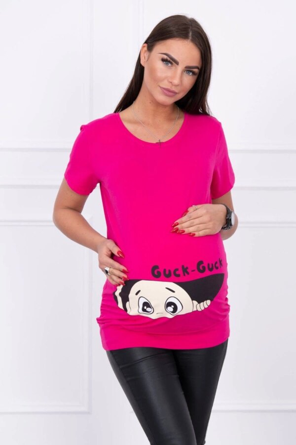 marka niezdefiniowana Maternity blouse Guck fuchsia