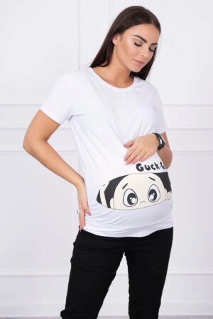marka niezdefiniowana Maternity blouse Guck white