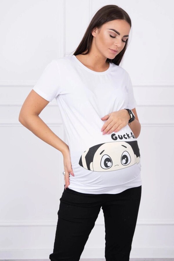 marka niezdefiniowana Maternity blouse Guck white