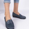 marka niezdefiniowana Navy loafers with a wedge Zorani
