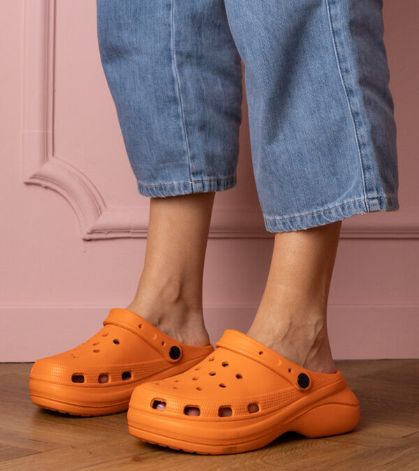 marka niezdefiniowana Orange platform mules Kameris