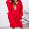 marka niezdefiniowana Oversize insulated sweatshirt red
