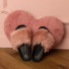 marka niezdefiniowana Pink children's fur slides Malinka