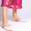 marka niezdefiniowana Pink elegant slides decorated with a chain Gerita