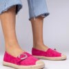 marka niezdefiniowana Pink espadrilles with rhinestone decoration Maruta