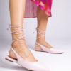 marka niezdefiniowana Pink flat pumps made of eco-leather Terry