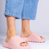 marka niezdefiniowana Pink rubber women's slides Serrano