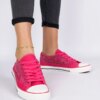 marka niezdefiniowana Pink women's perforated sneakers Saha