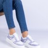 marka niezdefiniowana Purple perforated sneakers on a thick sole Lusinda