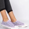marka niezdefiniowana Purple women's perforated sneakers Saha