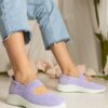 marka niezdefiniowana Purple women's slip-on sneakers with embossed sole Muratti