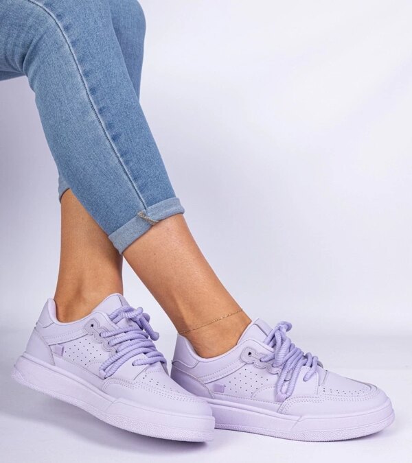 marka niezdefiniowana Purple women's sports sneakers made of eco-leather Asphodel