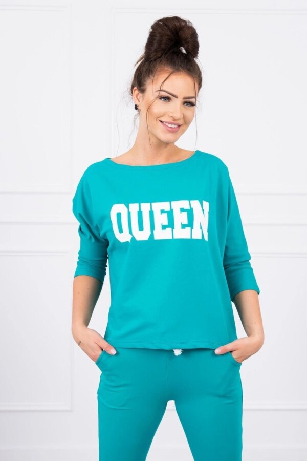 marka niezdefiniowana Set with Queen print green