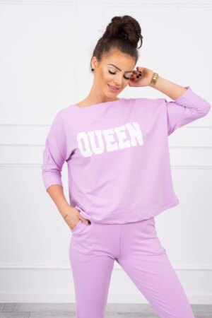 marka niezdefiniowana Set with Queen print purple