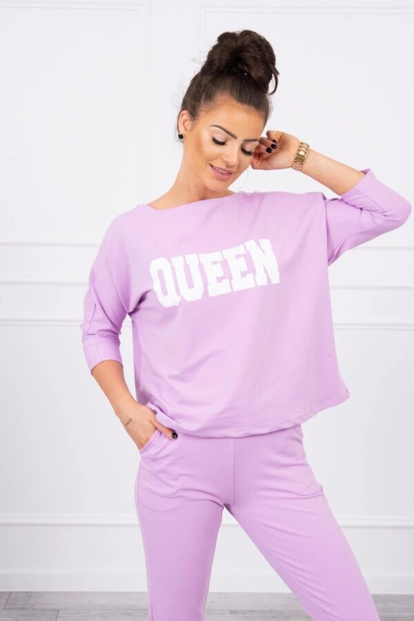 marka niezdefiniowana Set with Queen print purple