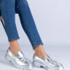 marka niezdefiniowana Silver classic oxford shoes with tassels Esitta