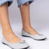 marka niezdefiniowana Silver glitter ballet flats with butterfly Denny