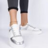 marka niezdefiniowana Silver women's sneakers with a thick sole Dolla