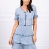 marka niezdefiniowana Stretch denim dress with a zip neckline S/M-L/XL