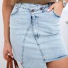 marka niezdefiniowana Stretch denim skirt with longer front S/M-L/XL