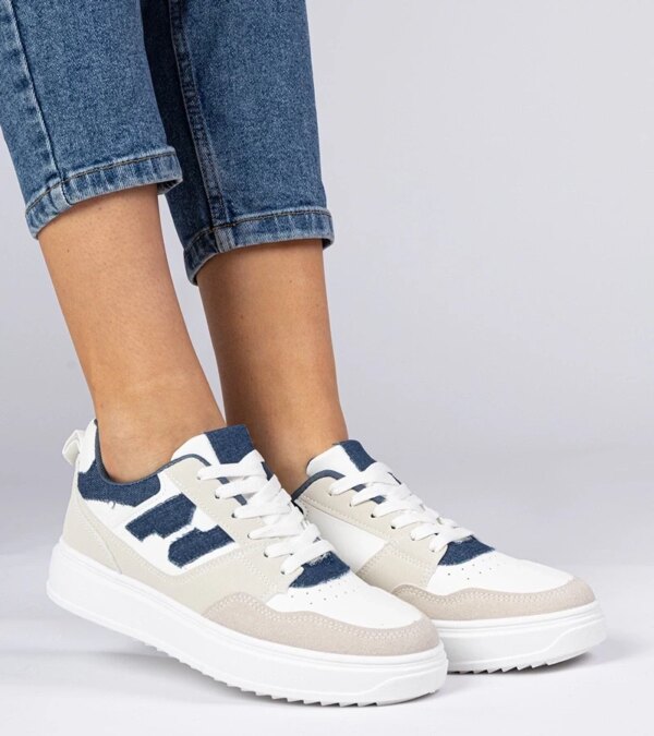 marka niezdefiniowana White-blue women's sneakers Lavria