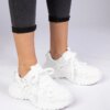 marka niezdefiniowana White chunky sole sneakers Telda