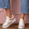 marka niezdefiniowana White-grey platform sport sneakers Fiones