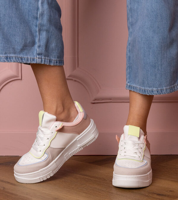 marka niezdefiniowana White-grey platform sport sneakers Fiones