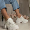 marka niezdefiniowana White massive women's sports sneakers Zarina