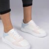 marka niezdefiniowana White-pink sporty sneakers in eco-leather Lavilia