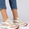 marka niezdefiniowana White-pink women's sneakers with animal print Kalasa