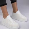 marka niezdefiniowana White platform sneakers Mishel