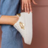 marka niezdefiniowana White sneakers with a rhinestone stiletto and leopard print detail Lerisol