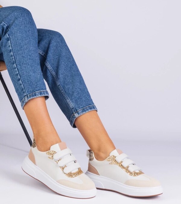 marka niezdefiniowana White trainers Justar