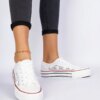 marka niezdefiniowana White women's perforated sneakers Fernansis
